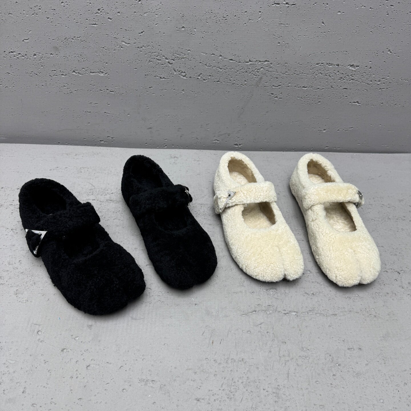 冬季加绒保暖羊毛分趾豆豆鞋女