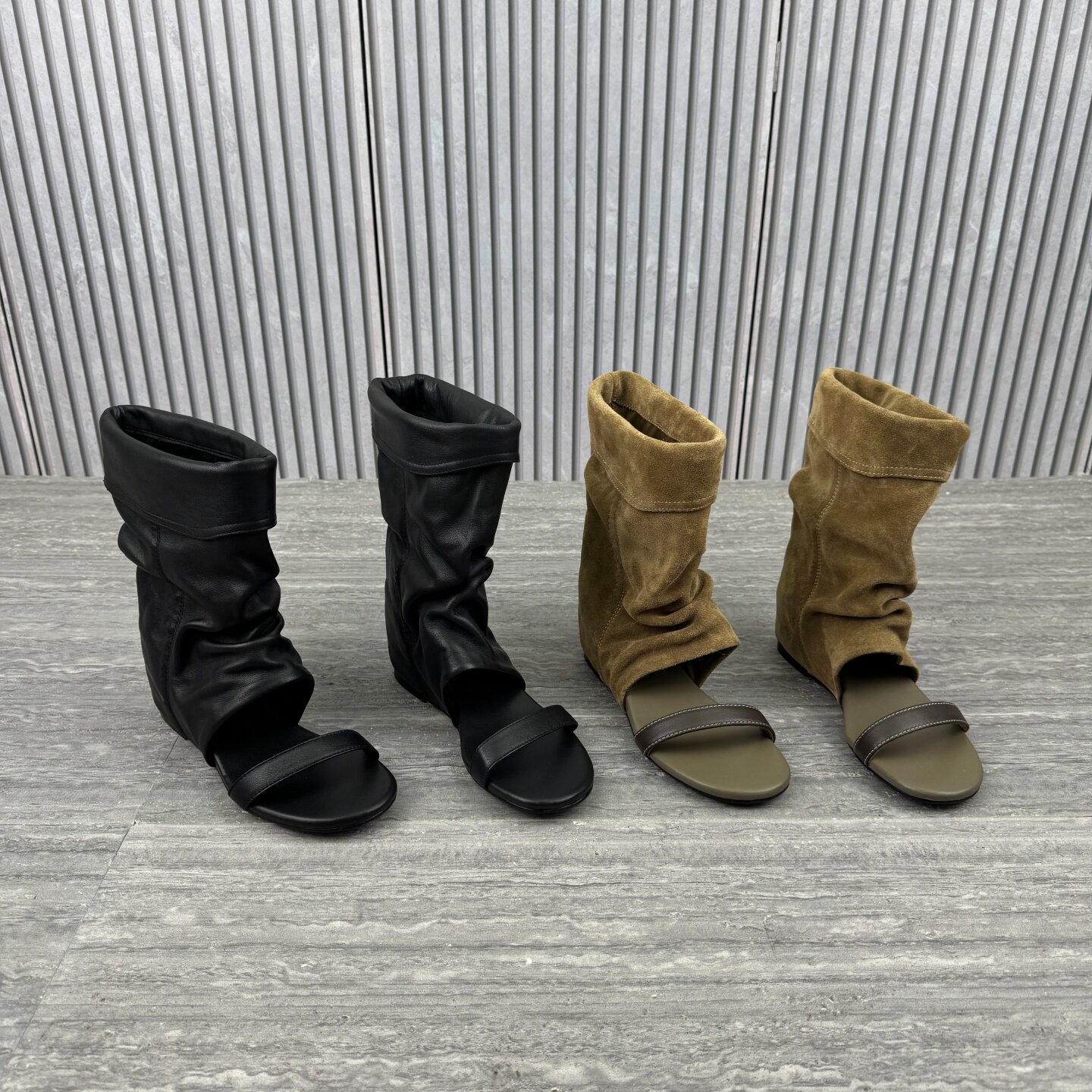 春季新款欧洲站内增高马丁女靴
