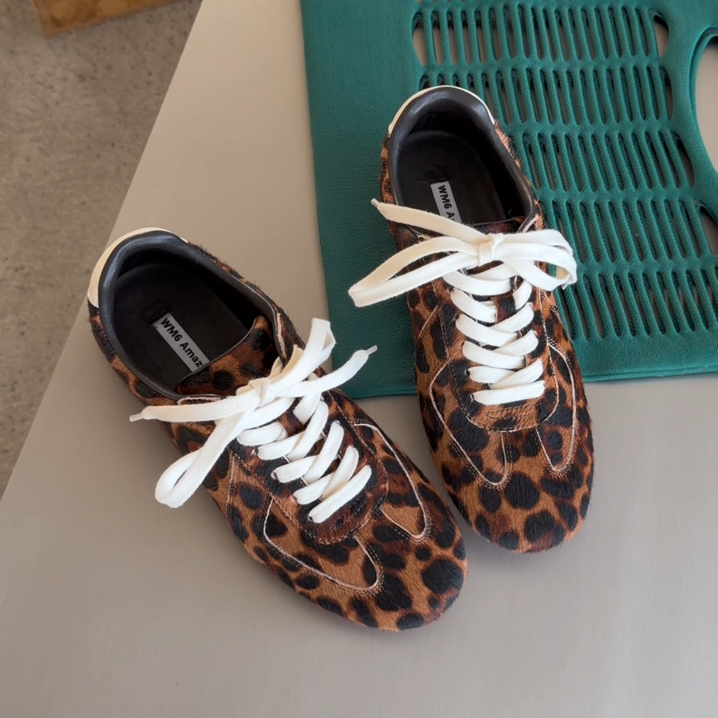 WM6欧货欧洲站真皮女鞋2026春季新款马毛德训鞋复古系带休闲鞋潮,女鞋,德训鞋,淘宝优惠券,粉丝福利购,淘宝优惠卷