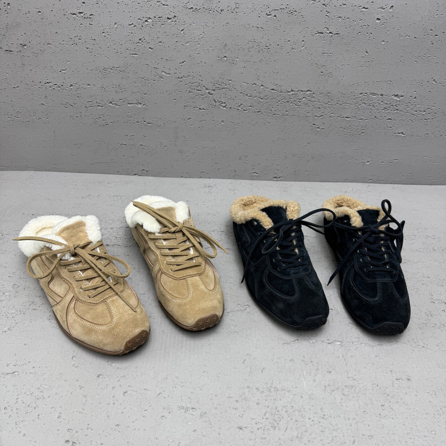 真皮羊毛内里厚底一脚蹬包头拖