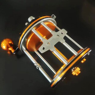 新款 M3000R配件 可视锚鱼轮专用明洋全金属鼓轮超顺滑防炸线黑金版