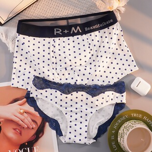 新款装情侣内裤男女士三角性感纯欲可爱蕾丝内衣套装 男士平角裤