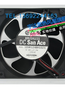 原装山洋 109R1248H1021 两线12厘米风扇 DC 48V 0.15A