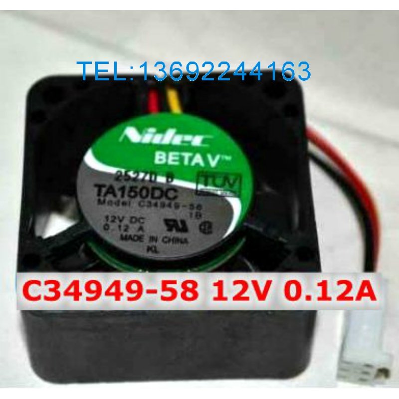 日本NIDEC TA150DC C34949-58 4020 12V 变频器风扇 电源风扇