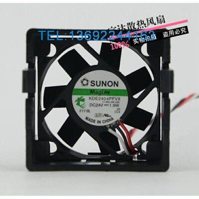 SUNON建准 KDE2404PFVX 24V 1.9W 4010 4CM 3线 静音 变频器风扇