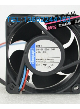 原装Ebm papst 6CM散热风扇TYP624H 6025 24V 2.4W 100MA