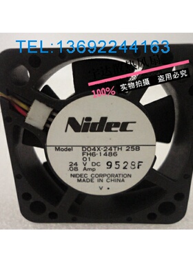 原装正品 Nidec 4010 DC24V 0.08A D04X-24TH 25B 工控机散热风扇