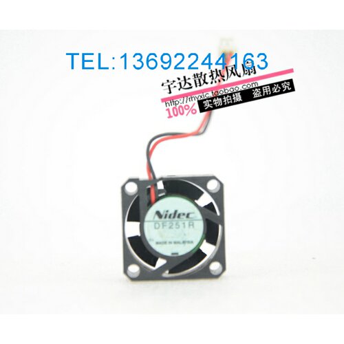 日本nidec 2.5厘米2510 DC12v 12LC-12 DF251R 微型硬盘小风扇2线