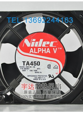 NIDEC 12038 12CM 230V 0.130A 交流风扇 TA450 A30135-89 930467