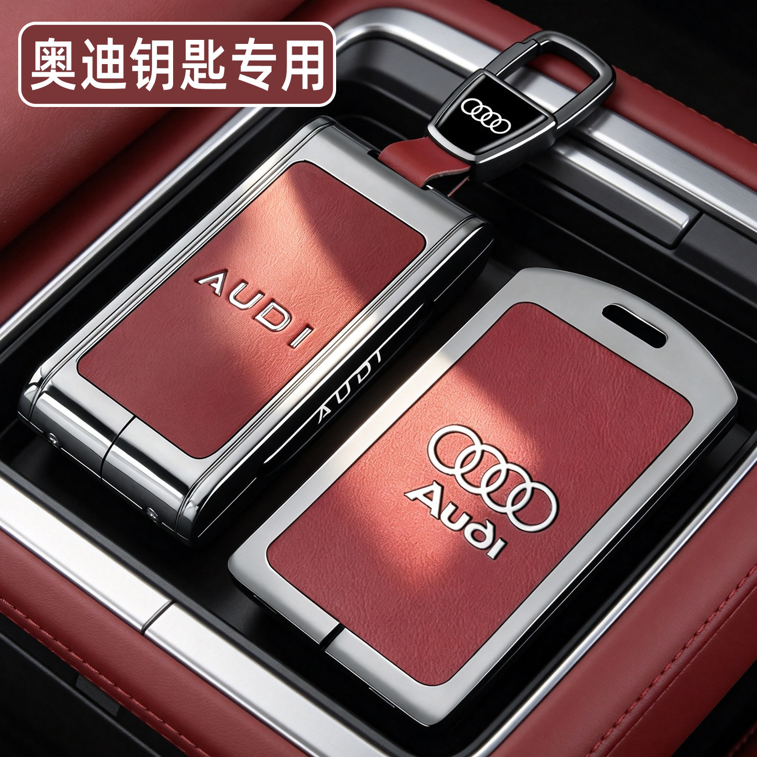2026款新奥迪E7X钥匙套奥迪E5 Sportback专用卡片汽车金属包壳扣