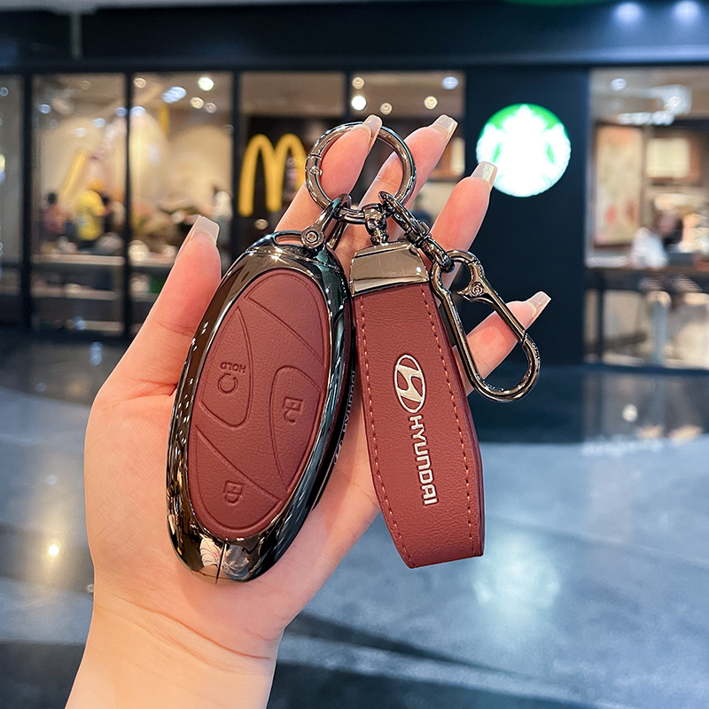 现代索纳塔钥匙套专用24款胜达11代十一代索纳塔艾尼氪loniq6壳扣