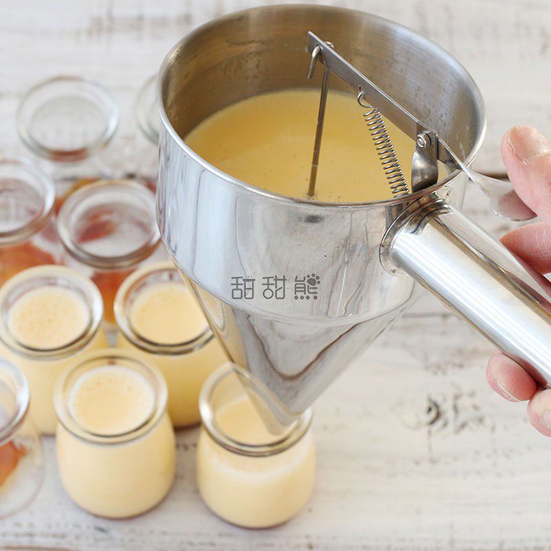 不锈钢蛋糕液漏斗果酱蜂蜜煎饼华夫饼章鱼小丸子面糊网红小吃工具