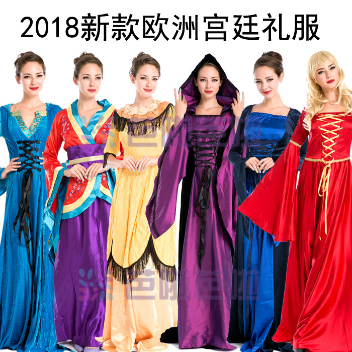 欧洲宫廷白雪公主服装迪士尼文艺礼服长裙子万圣节舞会派对表演出