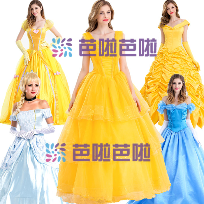 万圣节儿童化妆舞会衣服爱莎安娜公主白雪公主灰姑娘裙子表演服装