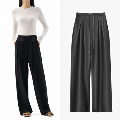 seawhen海维恩 秋新款洋气气质通勤垂感灵动简约大气直筒阔腿西裤