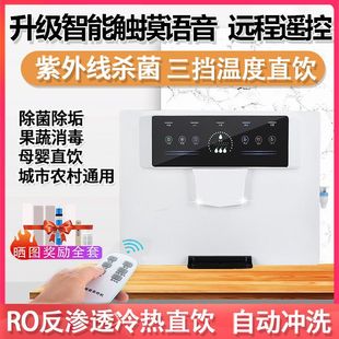 紫外线杀菌净水器家用直饮加热一体机RO反渗透厨房壁挂冷饮纯水机