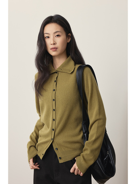 【暖空气】CAREMIND三色全羊毛长袖针织衫上衣贴服柔软毛衣内搭女