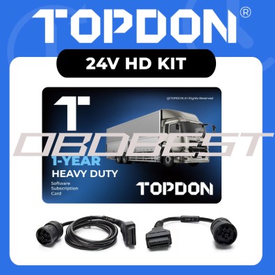TOPDON Heavy Duty Truck Software with 24V HD Kit for Phoenix