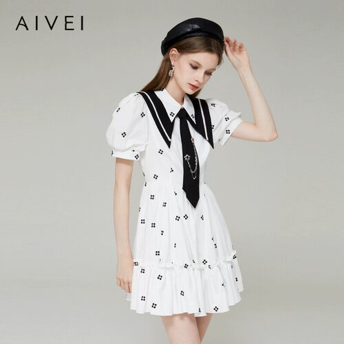 AIVEI/艾薇2023夏季连衣裙专柜正品Q036S028-1880