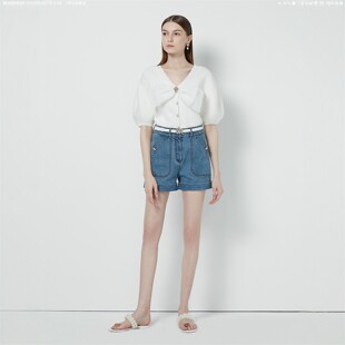 CAROLINE卡洛琳水洗牛仔短裤子夏季专柜正品O624001D吊牌价1580