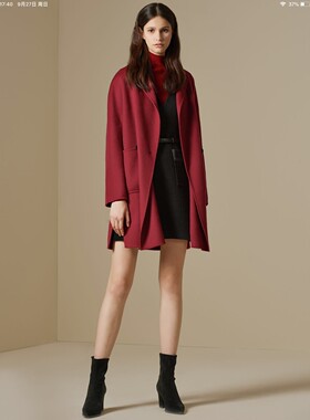 ANMANI恩曼琳女大衣毛呢外套2020冬季专柜正品M36A0602-6680