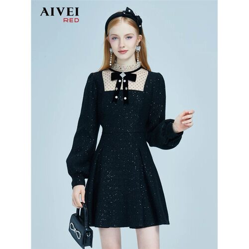 AIVEI/艾薇2022冬季连衣裙专柜正品P066S013-2380