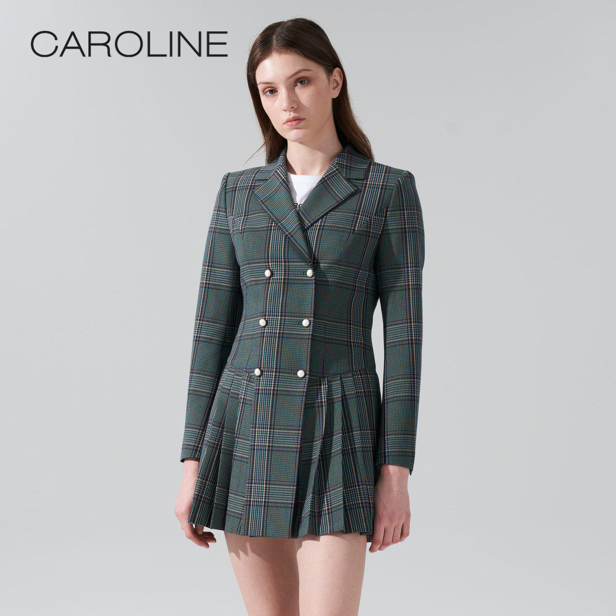 CAROLINE/卡洛琳中长风衣洋装2021秋季专柜正品N646704B-1-3380