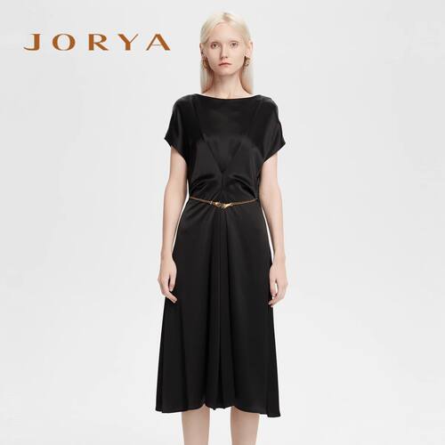 JORYA/卓雅春季新款短袖收腰连衣裙专柜正品N10C1003-5680