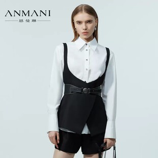 ANMANI恩曼琳2022春季专柜正品O302401A衬衫抱婴袋上衣两件套2980