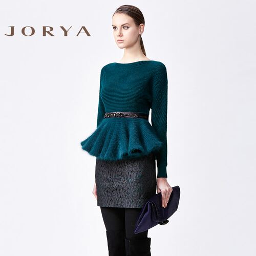 促销JORYA/卓雅洋装(含兔毛)15秋季专柜正品H1403801-5880