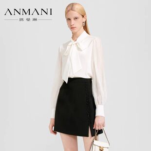 ANMANI/恩曼琳 蕾丝长袖衬衫上衣2022秋季专柜正品O341105D-3280