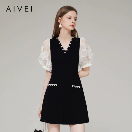AIVEI/艾薇2023夏季连衣裙专柜正品Q0360047-2180
