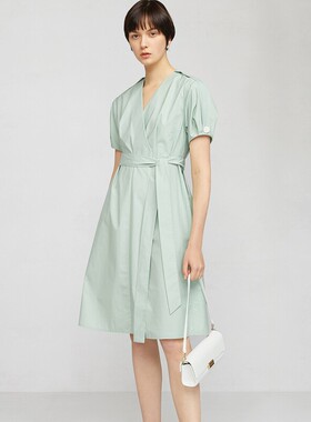 CAROLINE卡洛琳系带收腰连衣裙2021夏季专柜正品N62D3402-2980
