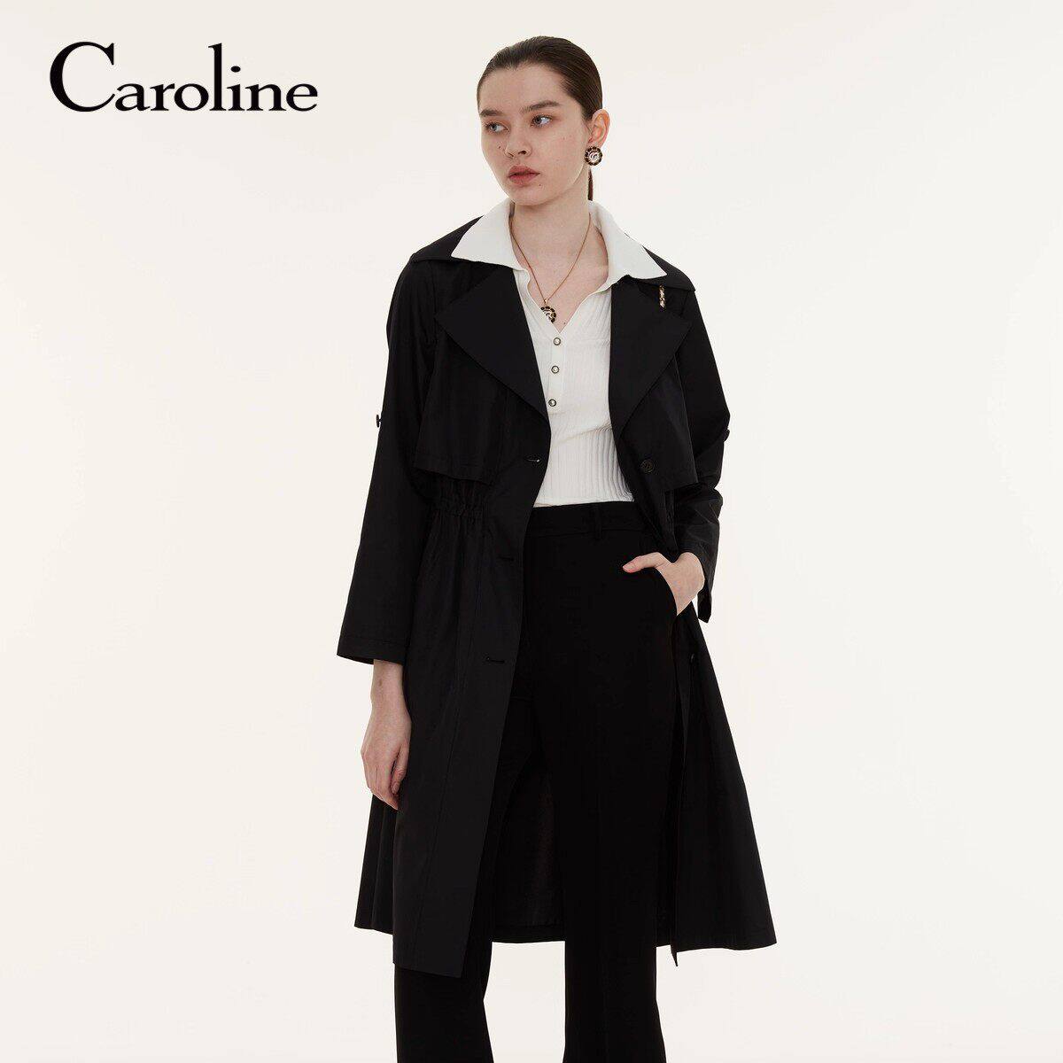CAROLINE/卡洛琳2023春季薄款女风衣外套专柜正品P602701B-3980