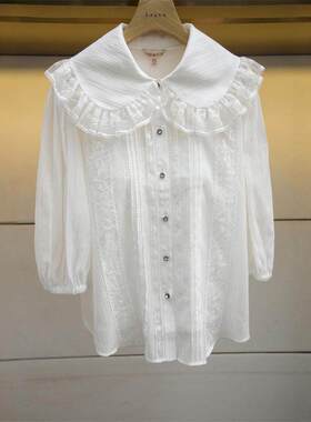 JORYA/卓雅七分袖娃娃领衬衫上衣春季专柜正品O104901B吊牌价3380
