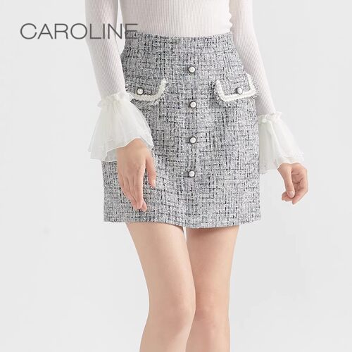 CAROLINE/卡洛琳2020秋季小香风半身短裙子专柜正品ECRACC62-1080