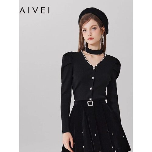 AIVEI/艾薇2023秋季针织衫专柜正品Q0560060-1580