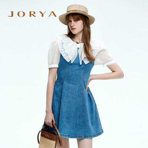 JORYA/卓雅水洗牛仔连衣