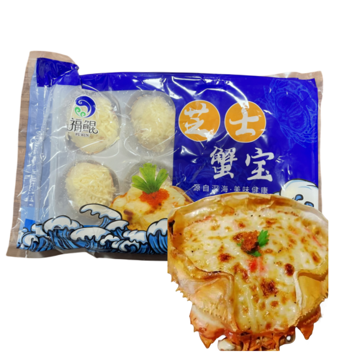 雪蟹宝芝士焗蟹宝披萨蟹斗海鲜蟹棒蟹柳蟹脚蟹肉棒即食螃蟹肉熟食