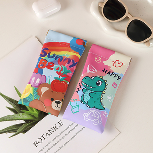 自动闭合紧口收纳包有线耳机数据线随身袋弹片便携可爱弹片保护套