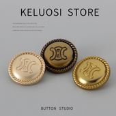 KELUOSI 高档金属扣毛呢大衣扣纽扣风衣扣子女百搭扣毛衣钮扣装 饰