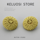 KELUOSI 高档金色布扣大衣扣纽扣貂皮外套大扣子风衣扣毛衣装 饰扣