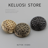 KELUOSI 高档金属扣小香大衣扣子女风衣扣外套扣毛呢毛衣纽扣装 饰