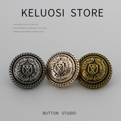 KELUOSI 高档纽扣毛呢大衣扣子男女风衣扣西装 扣金属扣外套上衣扣