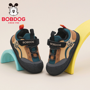 巴布豆童鞋男童学步鞋冬季2025新款加绒加厚宝宝棉鞋小童保暖鞋子