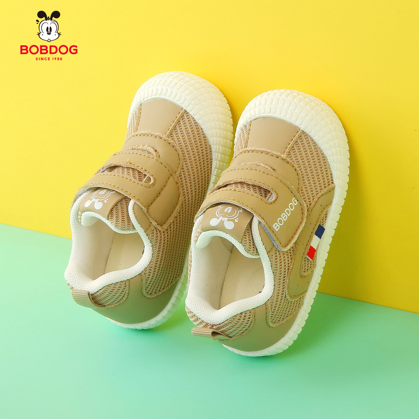 巴布豆童鞋男童学步鞋2026春秋新款婴幼儿机能鞋网面透气宝宝鞋子