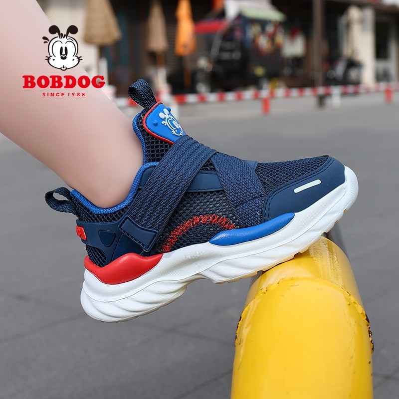 巴布豆童鞋男童鞋子2025夏季新款透气儿童单网运动鞋男孩跑步鞋潮