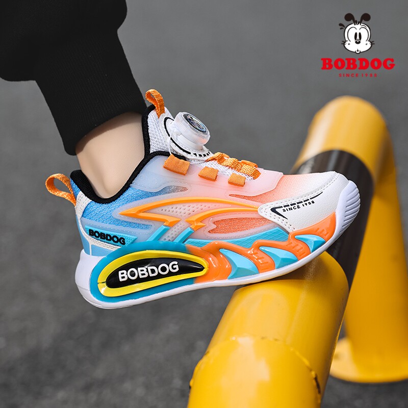 巴布豆童鞋男童运动鞋2026春秋新款儿童鞋子网面透气儿童篮球鞋潮