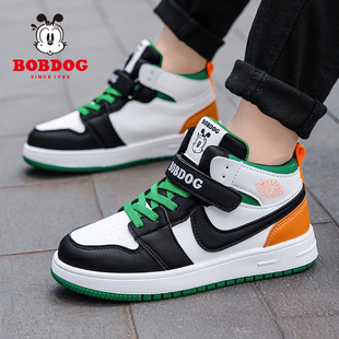 巴布豆童鞋男童鞋子春秋款男孩运动鞋2023新款小学生AJ儿童板鞋潮