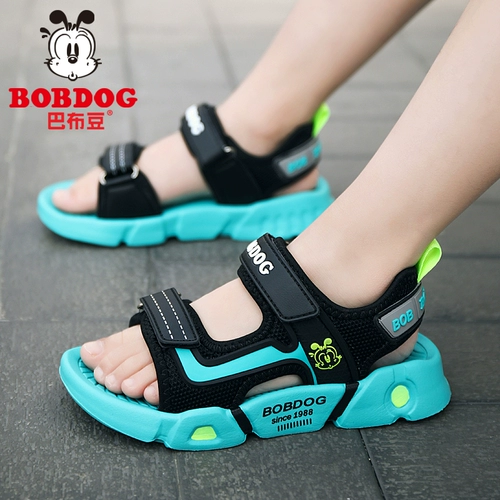 Детские летние сандалии для мальчиков, нескользящая пляжная обувь, мягкая подошва, подходит для подростков